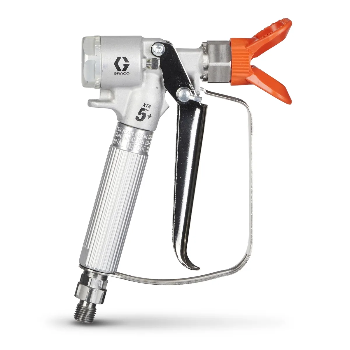 XTR5+ Airless Spray Gun, Round Handle, 4-Finger Trigger, Flat Tip - Graco XTR521