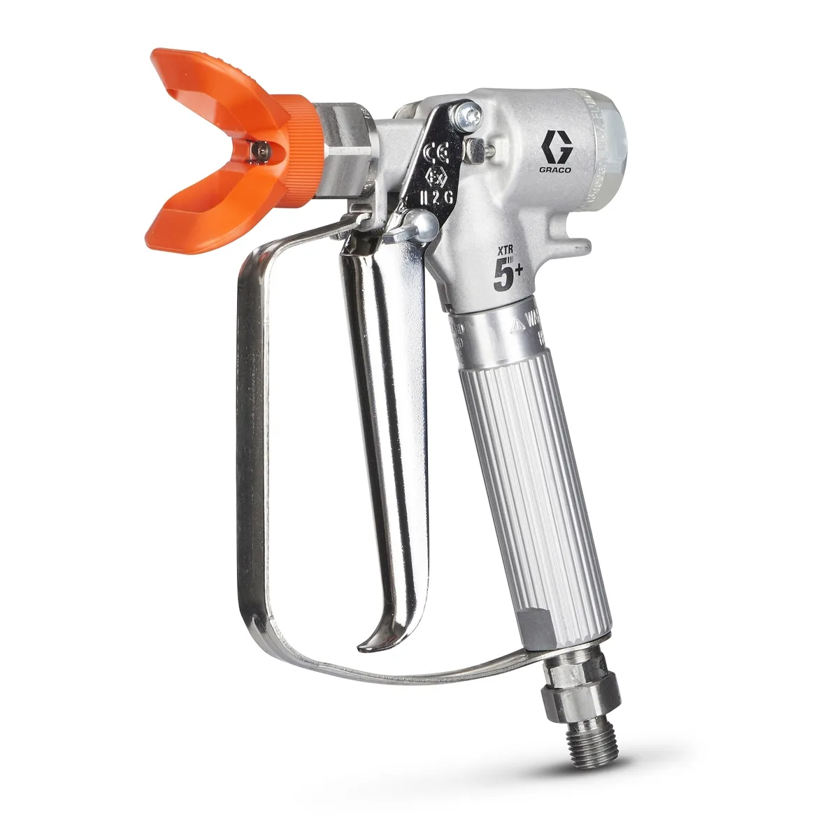 XTR5+ Airless Spray Gun, Round Handle, 4-Finger Trigger, Flat Tip - Graco XTR521
