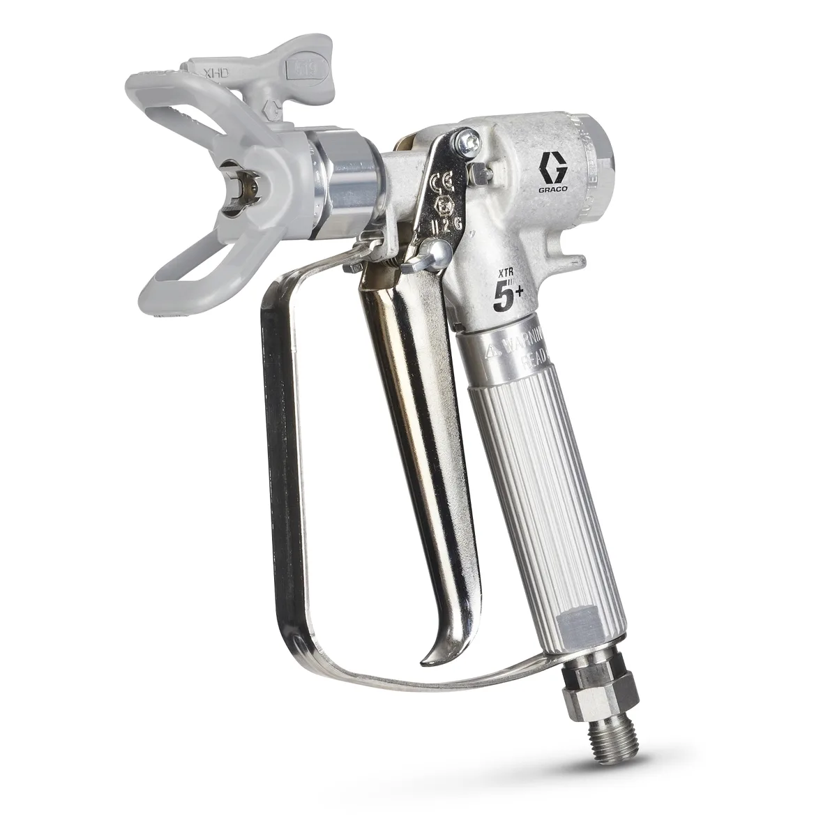 XTR5+ Airless Spray Gun, Round Handle, 4-Finger Trigger, XHD RAC Tip - Graco XTR524