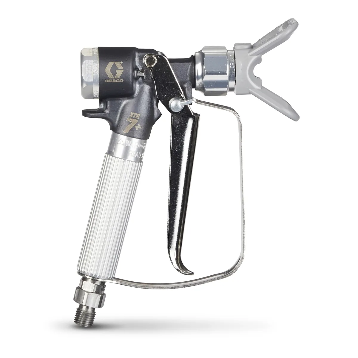 XTR7+ Airless Spray Gun, Round Handle, 4-Finger Trigger, No Tip - Graco XTR720