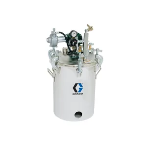 5 Gallon High Pressure (HVLP) Pot with Agitator, Regulated to 100 psi, ASME Rated, 30.5 in (77.5 cm), 74 lbs (34 kg), SST - Graco 236152