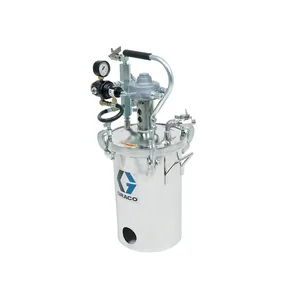2 Gallon High Pressure (HVLP) Pot with Agitator, Regulated to 100 psi, ASME Rated, 26 in (66 cm), 38 lbs (17 kg), SST - Graco 236158