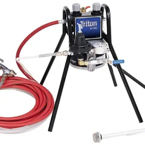 Triton SST Spray Package, Stand, 100 psi Regulator, Suction, Air & Fluid Hoses, Stellair Compliant Gun .055 in (1.4 mm) Nozzle for Metal - Graco 234914