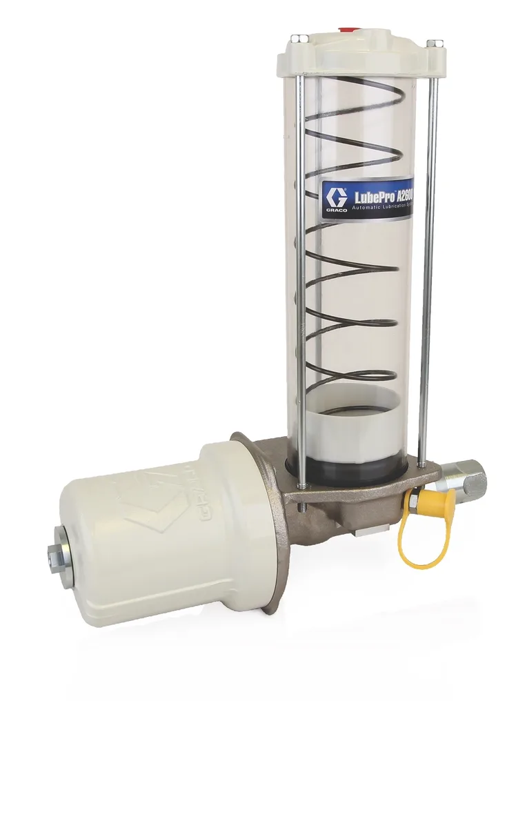 LubePro A2600 Horizontal Grease Pump, 2 L Reservoir, Normally Open, Low Level - NPT - Graco 17C751