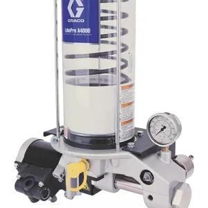 LubePro A4000 Reciprocating Grease Pump, 7.5 lb. (3.4 kg) Reservoir, Low Level, Pneumatic Vent Valve - NPT - Graco 17P751