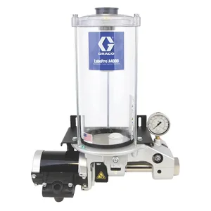 LubePro A4000 Reciprocating Oil Pump, 5.5 Liter Reservoir, Low Level, Pneumatic Vent Valve - NPT - Graco 17P753