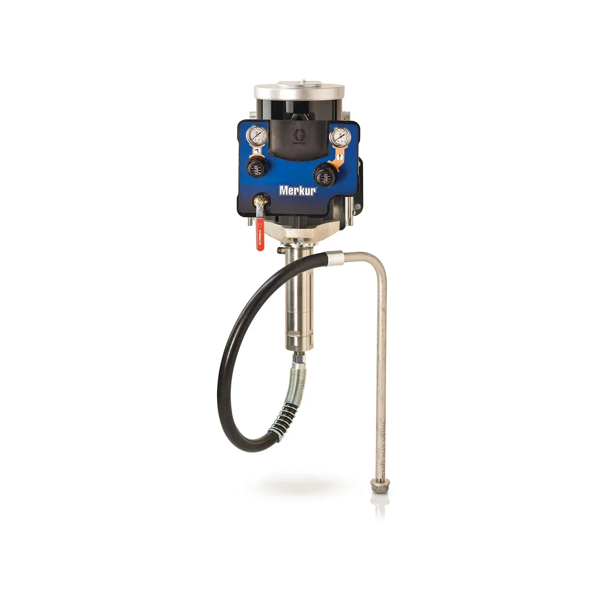 15:1 Merkur AA Package, 0.8 gpm (3 lpm) fluid flow, Wall Mount, PerformAA 15 Gun, Pump Air Controls, Gun Air/Fluid Hose, Suction Hose, DataTrak - Graco G15W26