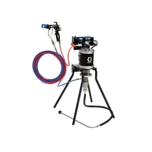30:1 Merkur ES Air Assisted Package, 0.4 gpm (1.5 lpm) fluid flow, standard mount, with PerformAA 50 gun, suction hose, and plated steel - Graco 24F157