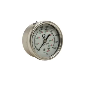 Stainless Steel High Pressure Fluid Gauge, 0-3000 psi (0-207 bar) pressure range - Graco 113641