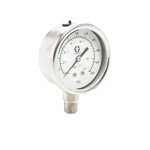 Stainless Steel Low Pressure Fluid Gauge, 0-30 psi (0-2 bar) pressure range - Graco 187875