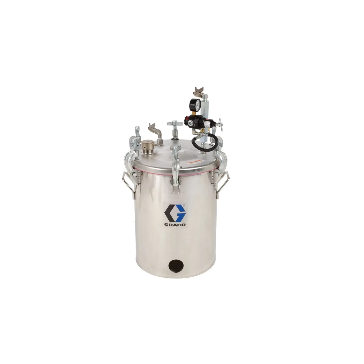 5 Gallon Low Pressure (HVLP) Pot, Regulated to 15 psi, ASME Rated, 30.5 in (77.5 cm), 65 lbs (30 kg), SST - Graco 236143