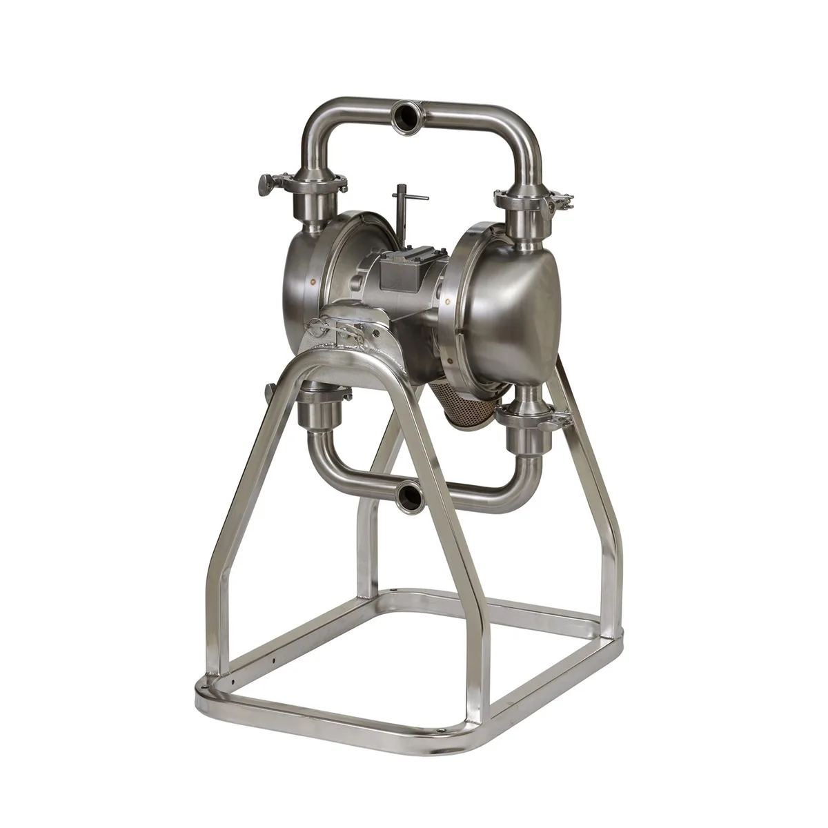 SaniForce 2150, 2" 3A SST Pneumatic Diaphragm Pump, SS Center, SS Seats, PT Balls, EO Diaphragms - Graco SP2B.0078