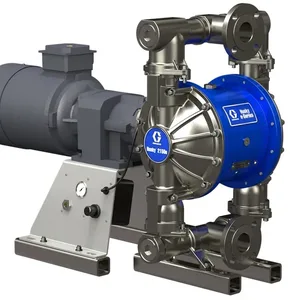 Husky 2150e 2 in. (51 mm) SS Electric Diaphragm Pump; 5.0 Hp ATEX Motor, No CMPSR, Cntr Port Flange, AL Center, SS Seat, PT Ball, PT Diaphragm - Graco 657177