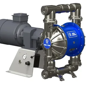Husky 2150e 2 in. (51 mm) SS Electric Diaphragm Pump; 3.0 Hp ATEX Motor, No CMPSR, End Port NPT, AL Center, SS Seat, PT Ball, PT Diaphragm - Graco 657296