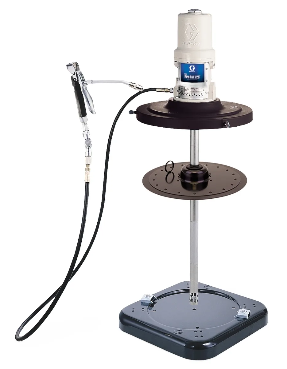 Mini Fire-Ball® 225 50:1 120 lb. (54 kg) Grease Pump - Portable Package Caster Base - Graco 246915