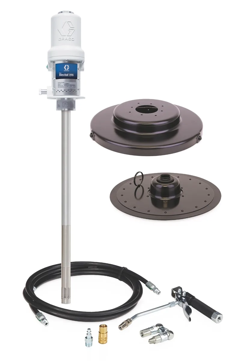 Mini Fire-Ball® 225 50:1 120 lb. (54 kg) Grease Pump - Portable Package Caster Base - Graco 246915