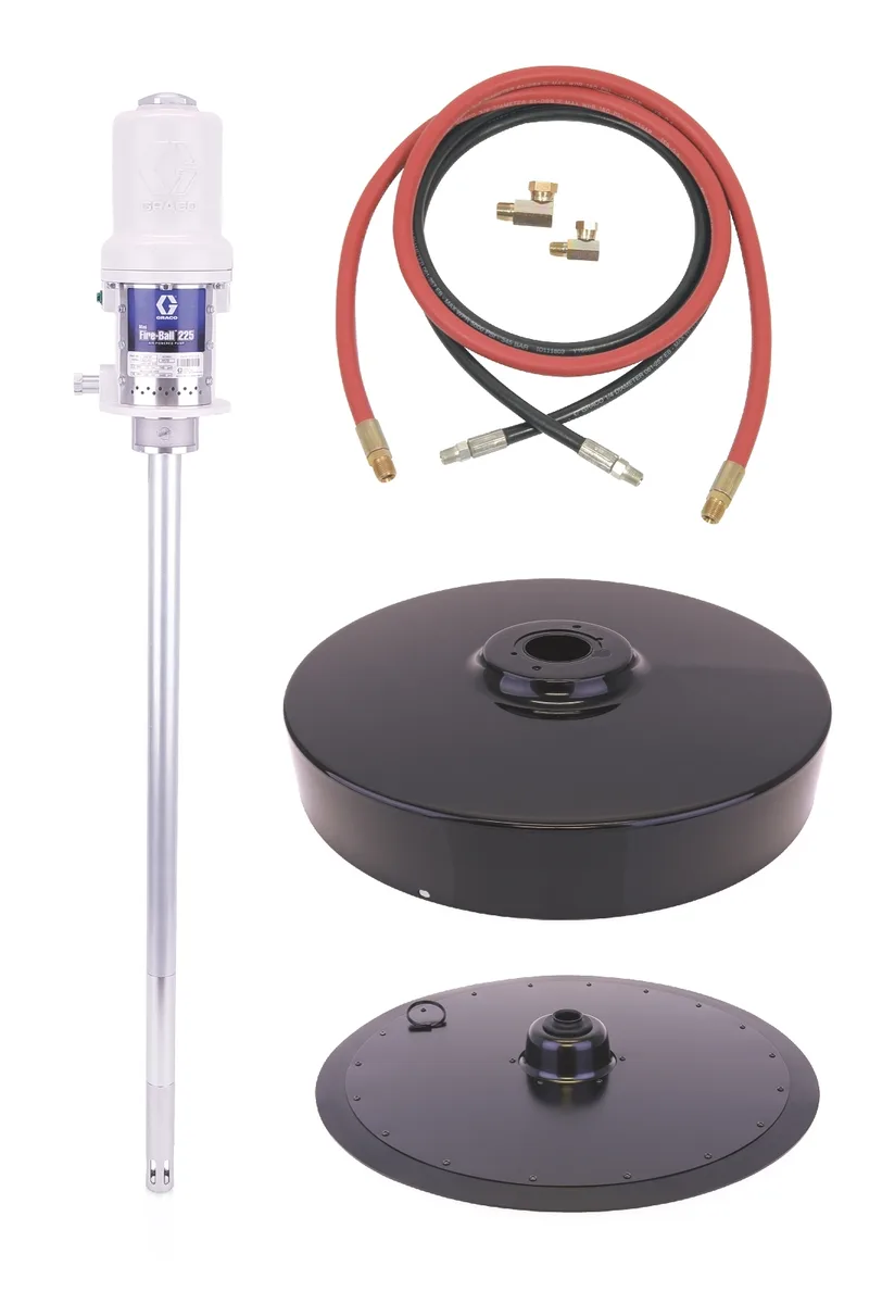 Mini Fire-Ball® 225 50:1 400 lb. (181 kg) Grease Pump - Stationary Supply Package - Graco 253390