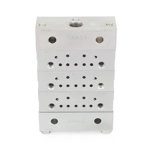 Trabon® MSP Divider Valve - 3 Section Base Plate Assemblies - BSPP - Graco 24N915