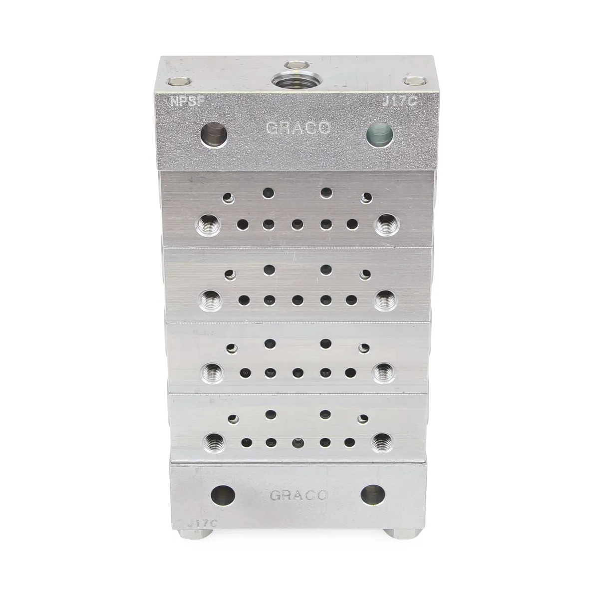 Trabon® MSP Divider Valve - 4 Section Base Plate Assemblies - BSPP - Graco 24N916