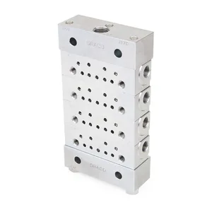 Trabon® MSP Divider Valve - 4 Section Base Plate Assemblies - NPSF - Graco 24G486