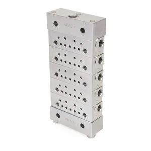 Trabon® MSP Divider Valve - 5 Section Base Plate Assemblies - NPSF - Graco 24G487