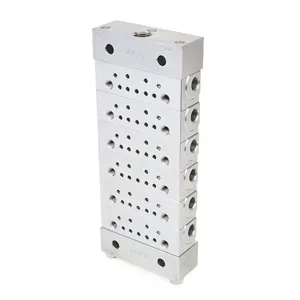 Trabon® MSP Divider Valve - 6 Section Base Plate Assemblies - NPSF - Graco 24G488