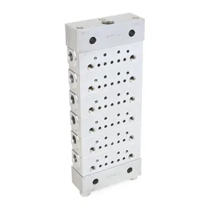 Trabon® MSP Divider Valve - 6 Section Base Plate Assemblies - NPSF - Graco 24G488