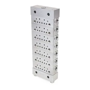 Trabon® MSP Divider Valve - 7 Section Base Plate Assemblies - NPSF - Graco 24G489