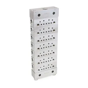Trabon® MSP Divider Valve - 7 Section Base Plate Assemblies - NPSF - Graco 24G489