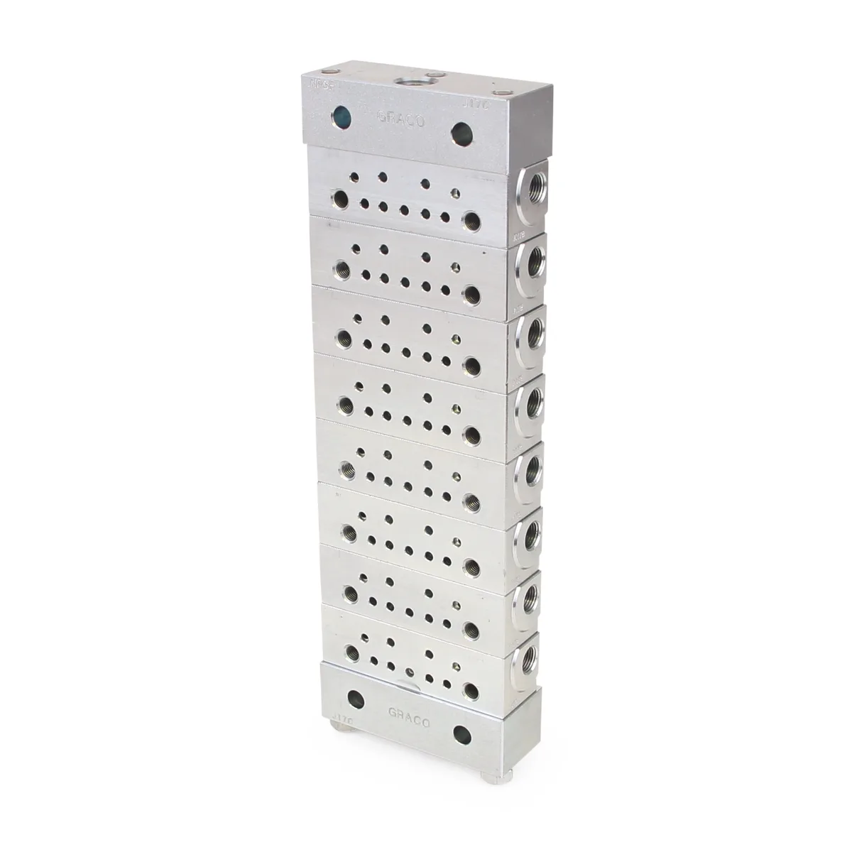 Trabon® MSP Divider Valve - 8 Section Base Plate Assemblies - BSPP - Graco 24N920
