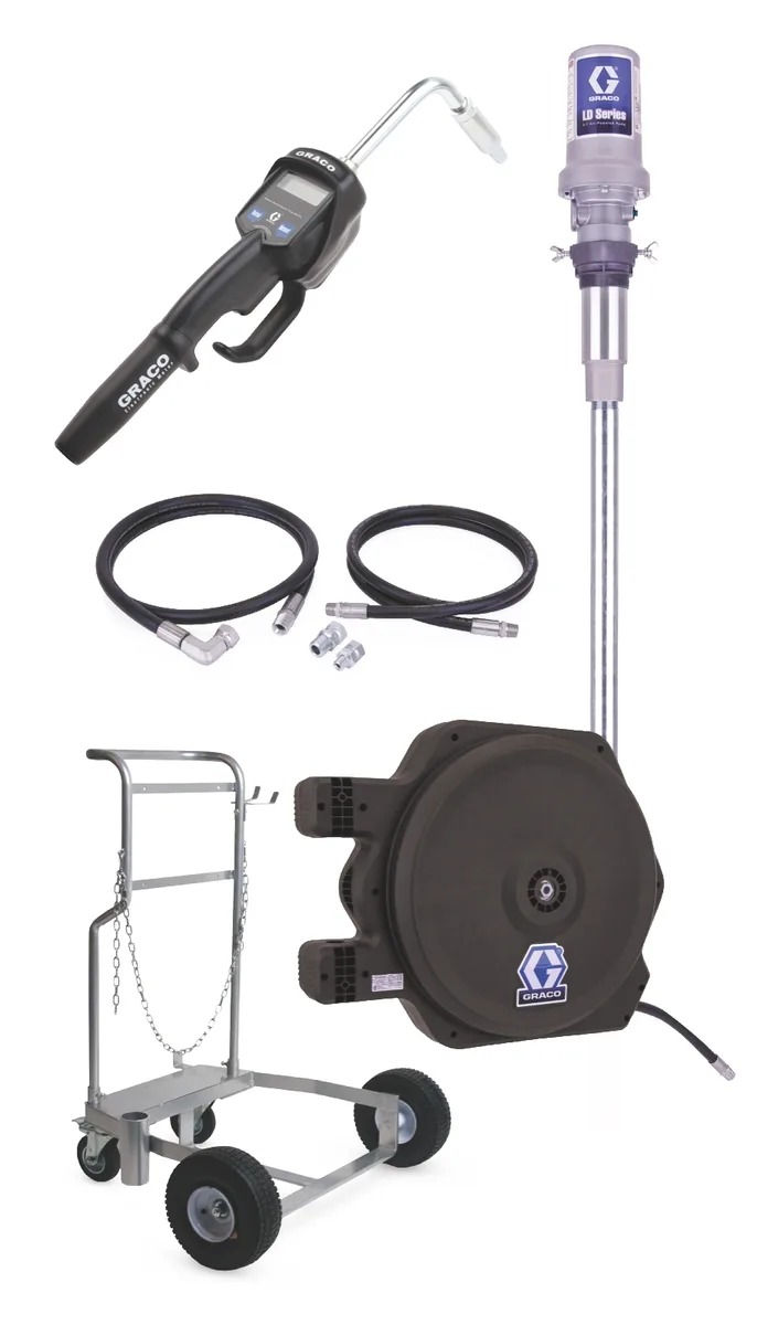 LD Series 3:1 Mobile Oil Pump Package - Manual Meter Type - Graco 24H751