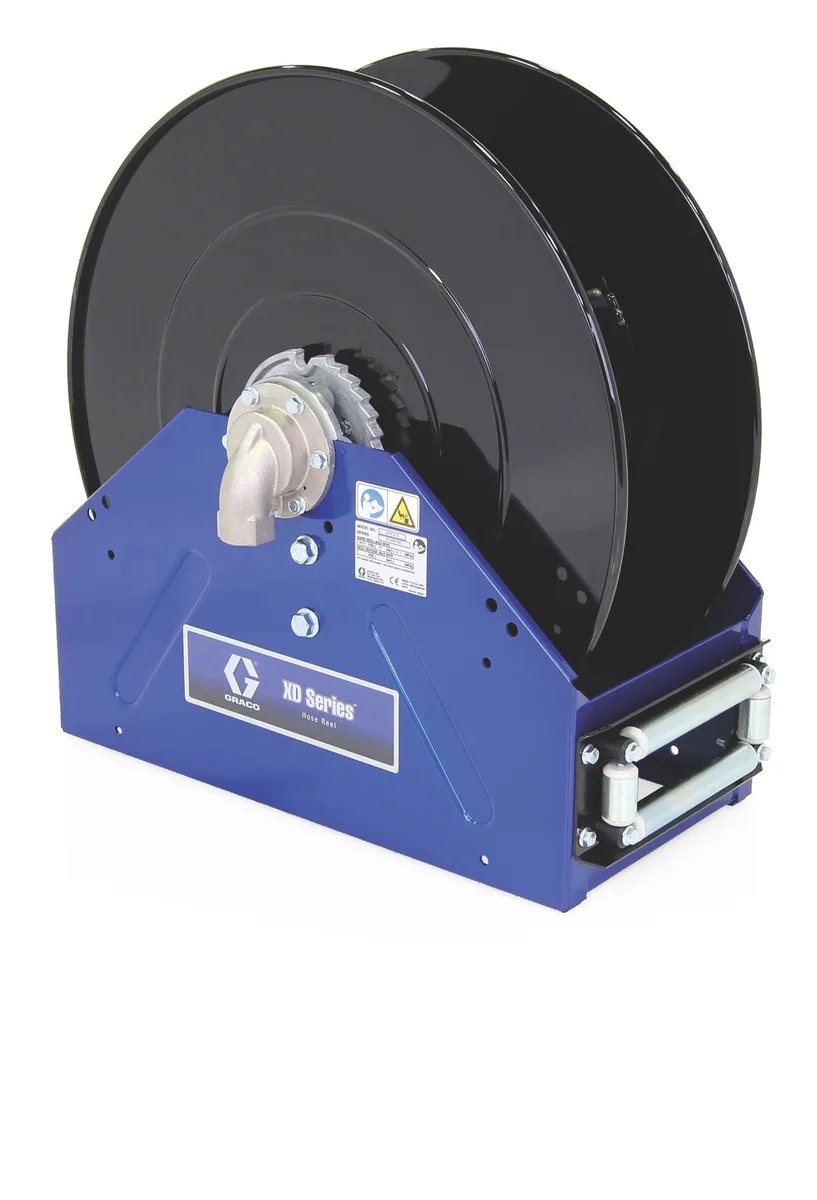 XD40, Air/Water/Diesel Fuel/WOE, 1 in. (25 mm) Inlet, Bare Reel (1 in. X 50 ft. (25 mm X 15 m) Capacity), NPT, Metallic Blue - Graco 24P317
