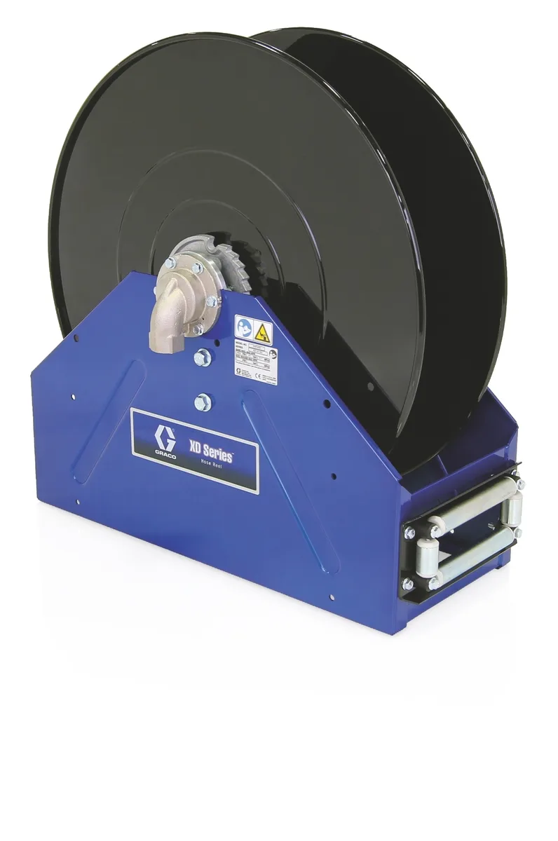 XD50, Air/Water/Diesel Fuel, 1 in. (25 mm) Inlet, Bare Reel (1 in. X 100 ft. (25 mm X 30 m) Capacity), NPT, Yellow - Graco 24P456