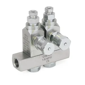 GL-32 Grease-Injector, Carbon Steel, 2-Injector Manifold, 1/4 NPT - Graco 24A922