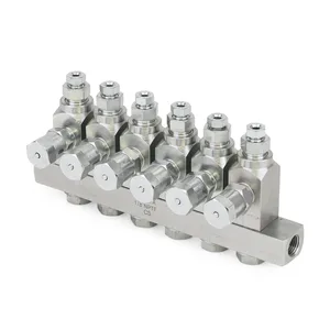 GL-33 Grease Injector, Carbon Steel, 6 Injector Manifold, 1/8 NPT - Graco 24W405