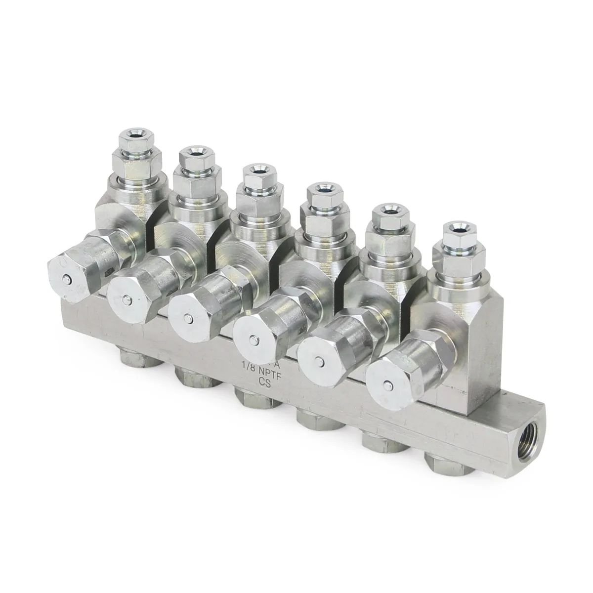 GL-33 Grease Injector, Carbon Steel, 6 Injector Manifold, 1/8 NPT - Graco 24W405