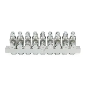 GL-33 Grease Injector, Carbon Steel, 9 Injector Manifold, 1/8 NPT - Graco 24W406