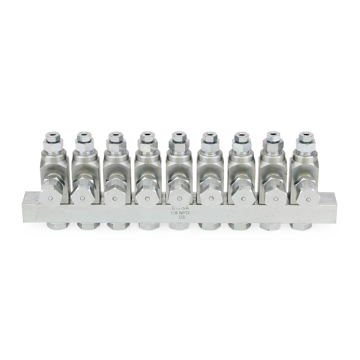 GL-33 Grease Injector, Carbon Steel, 9 Injector Manifold, 1/8 NPT - Graco 24W406