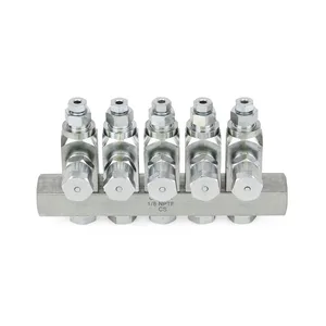 GL-33 Grease Injector, Carbon Steel, 5 Injector Manifold, 1/8 in. BSPP x 6 mm – Graco 24X303 GL-33 Grease Injector, Carbon Steel, 5 Injector Manifold, 1/8 in. BSPP x 6 mm - Graco 24X303