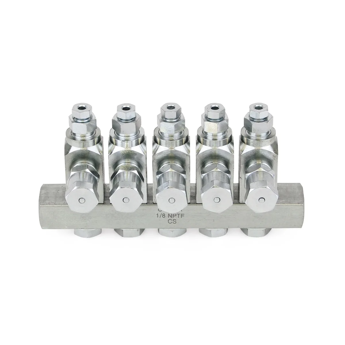 GL-33 Grease Injector, Carbon Steel, 5 Injector Manifold, 1/8 in. BSPP x 6 mm - Graco 24X303