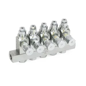 GL-33 Grease Injector, Carbon Steel, 5 Injector Manifold, 1/8 in. BSPP x 6 mm - Graco 24X303