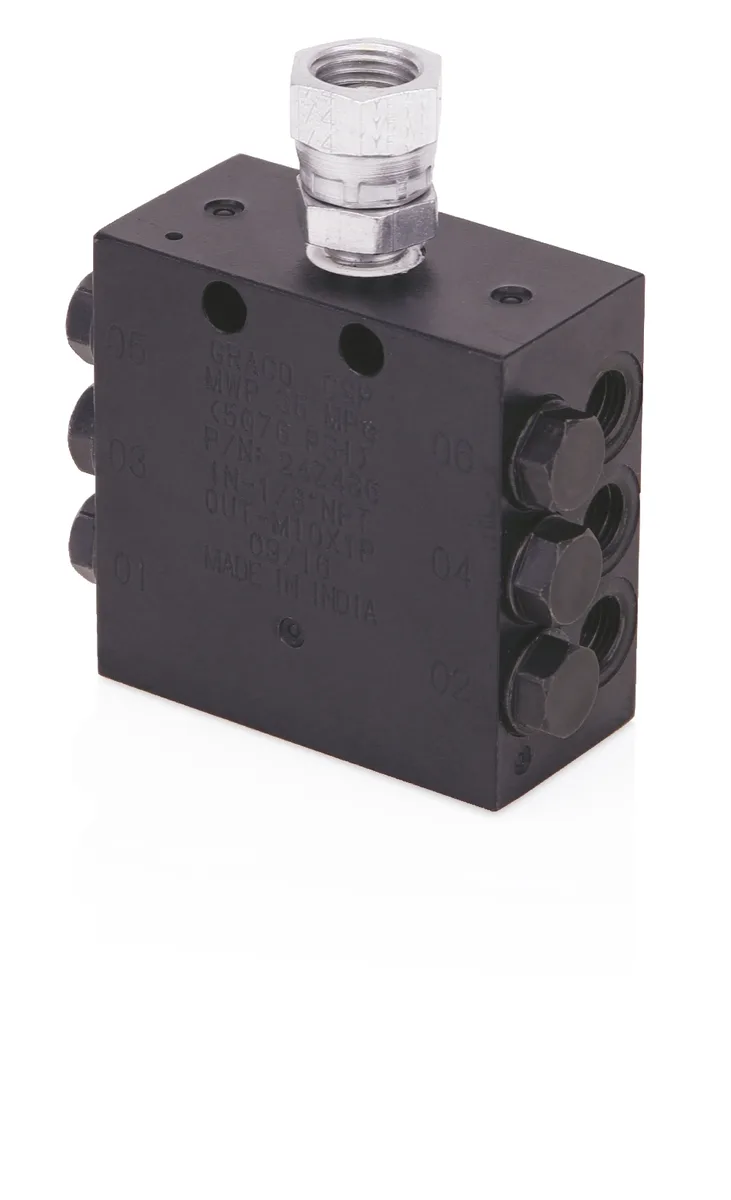 CSP Divider Valve, 1/8 inch BSPP, 22 Outlets - Graco 24Z485