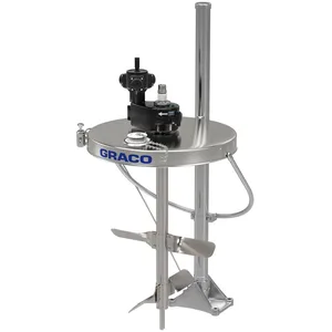 Back-Geared Radial Piston Agitator, heavy duty, with elevator, drum cover and siphon kit - Graco 26B633
