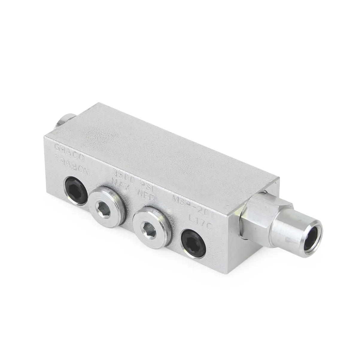 Trabon® MSP Modular Divider Valve with Right Cycle Pin - MSP-25S - 0.050 in³ (0.82 cm³) - Graco 562730