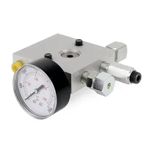 Pump-to-Reservoir Manifold for Modu-Flo Pumps, NPT, Dry Gauge, Fill Check, Outlet Check, Blowout - Graco 563324