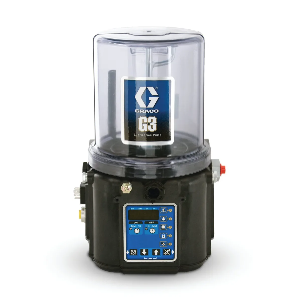 G3® Pro Grease Lubrication Pump, 90-240 VAC, 4 Liter, Low Level with Controller, DIN - Graco 96G075