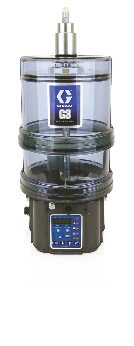 G3® Standard Grease Lubrication Pump, 24 VDC, 8 Liter, Auto-Fill Shut Off, External Low Level, DIN - Graco 96G213