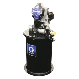 Compact Dyna-Star® 24 VDC Vent-Valve Grease Pump, 12 L Reservoir, Follower Plate, Pressure and Level Reporting, Auto-Fill Shut Off - Graco CD1314