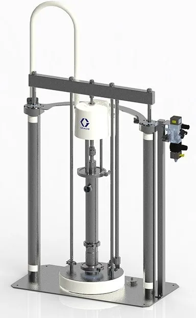 SaniForce Ram Unit, Carbon Steel Frame, 5:1 DB, Inflatable Seel, Exposed Pneumatic Controls - Graco SDU.B01AAA6AA0C21