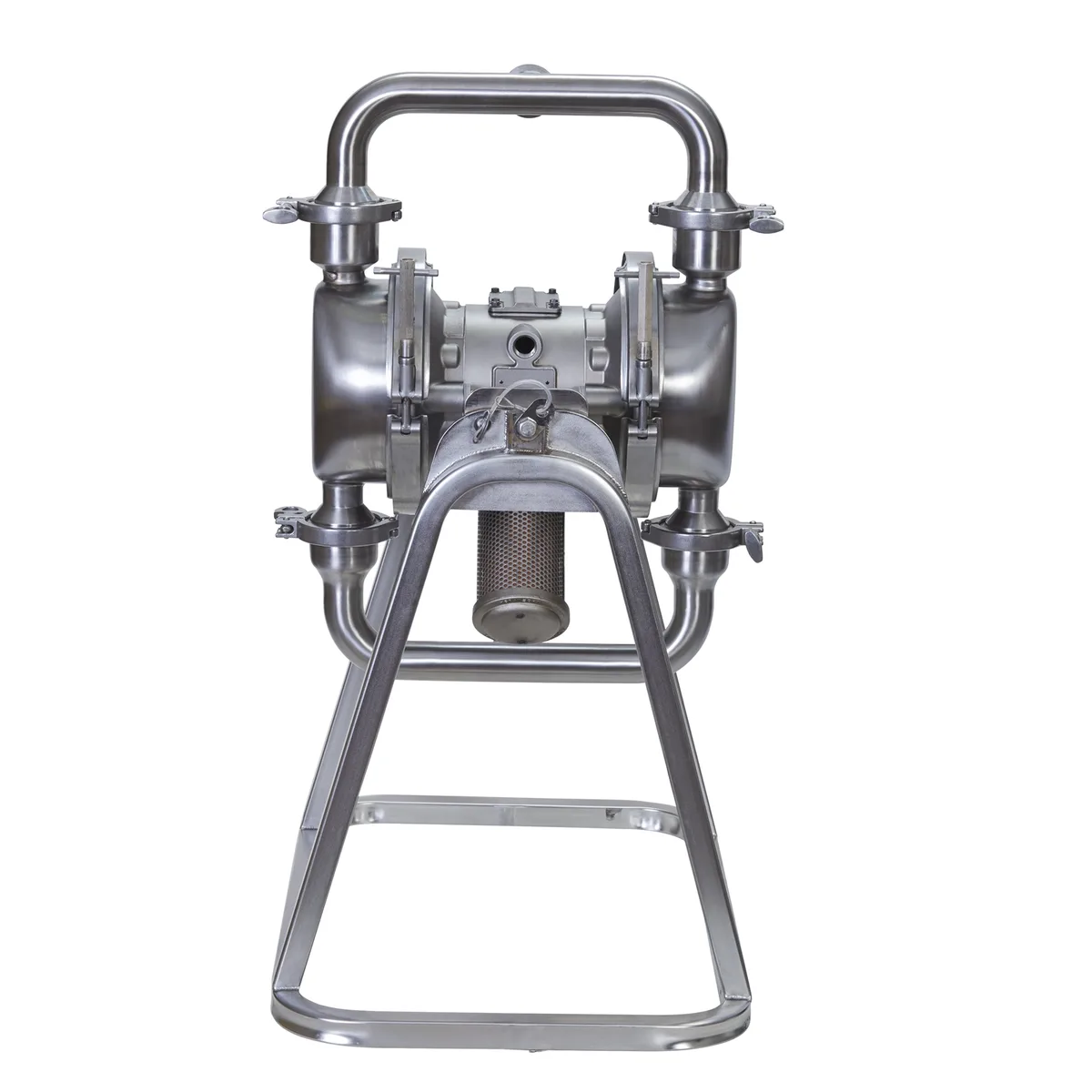 SaniForce 1590, 1.5" 3A SST Pneumatic Diaphragm Pump, SS Center, SS Seats, PT Balls, EO Diaphragms - Graco SP15.0103